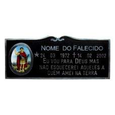 Placa com Foto de Moldura Lisa e Friso trabalhado